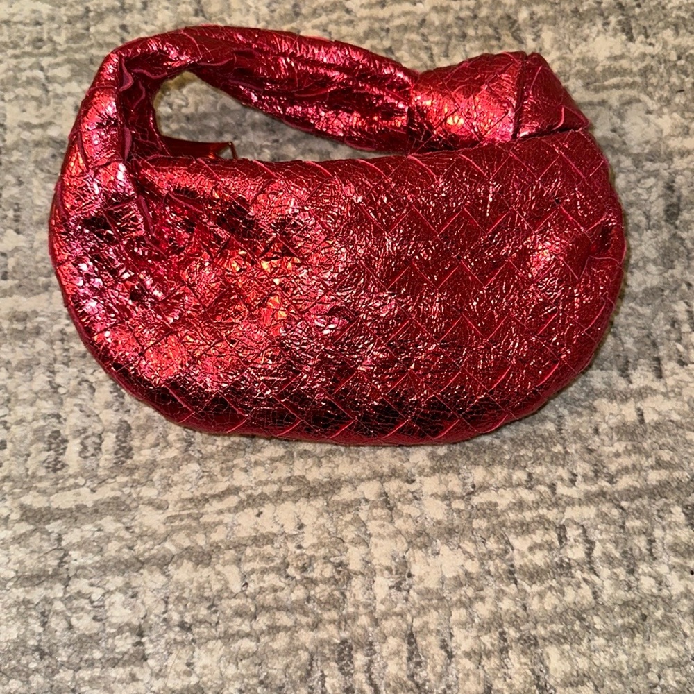 Bottega Veneta Metallic Nappa Intrecciato Mini Jodie Lollipop